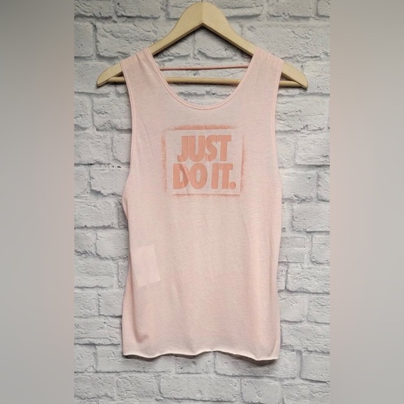 NWT NIKE S ECHO PINK MODERN MUSCLE DRI-FIT BUNGEE OPEN BACK WORKOUT TANK TOP - Picture 4 of 5